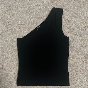 Express Black One-Shoulder Top With Cut- Out